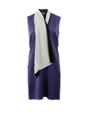 LANVIN Bi-Color Drape Neck Dress