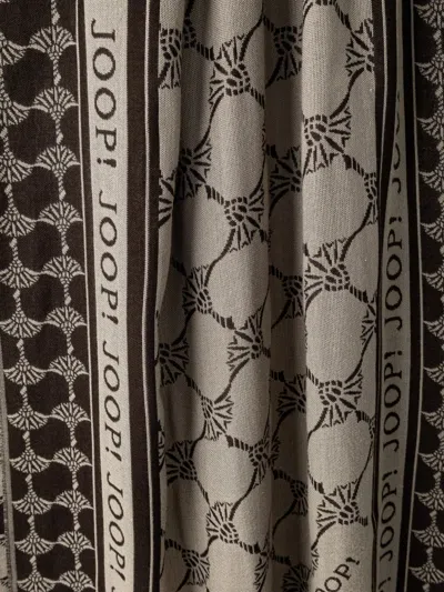 Joop Cornflower-pattern Fringed Scarf In Multi