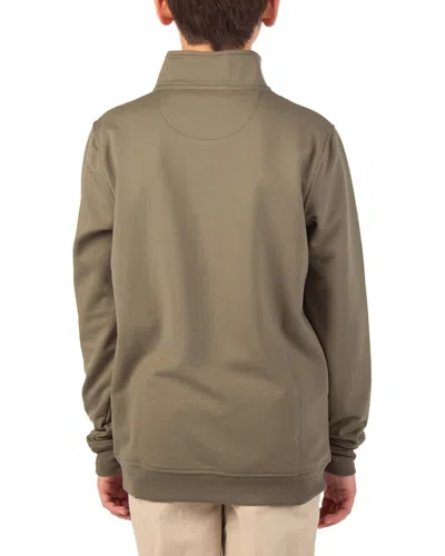 Tailorbyrd Fleece 1/4-zip Pullover In Green