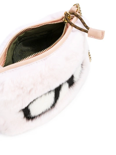 Mr & Mrs Italy Spectacles Embroidered Bag In Pink