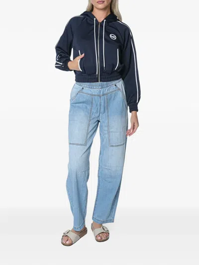 One Teaspoon Odyssey Elasticated Jeans In Blue