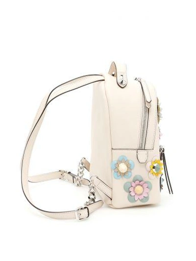 Shop Fendi Calfskin Backpack In Camelia+mlc+pal|rosa