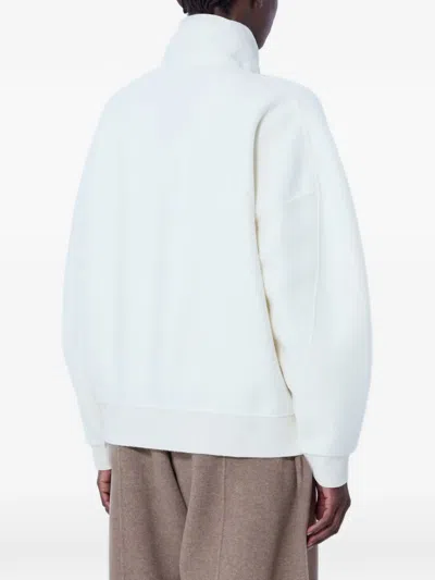 Max Mara Raglan Sleeve High-neck Pullover In White