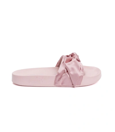 Shop Puma Fenty X Rihanna Pink Bow Slide