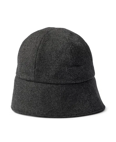 Prada Re-wool Hat In Gray