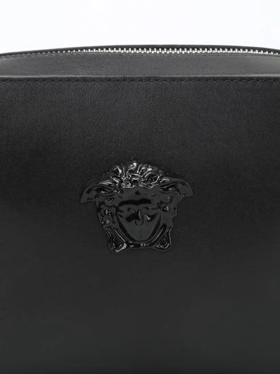 Shop Versace Medusa Head Detail Small Crossbody In Black
