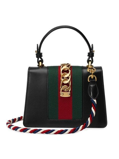 Shop Gucci Sylvie Mini Bag In Black