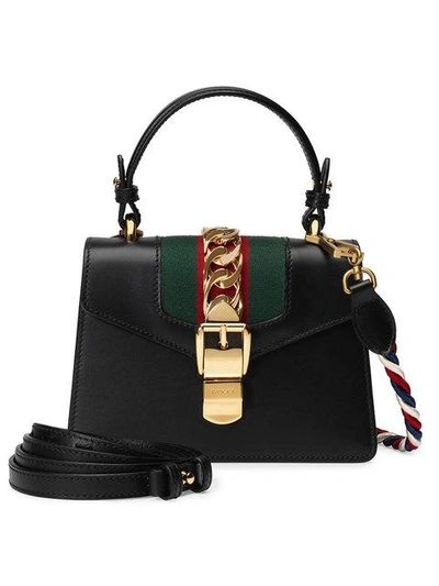 Shop Gucci Sylvie Mini Bag In Black