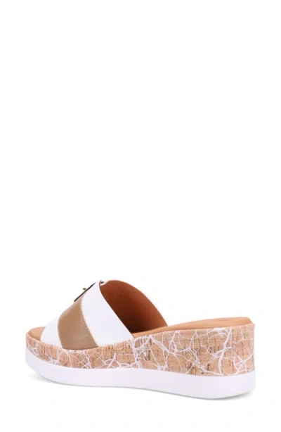 Ron White Taelyn Slide Platform Sandal In White