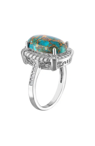 Fzn Created Sapphire Statement Ring In Turquoise