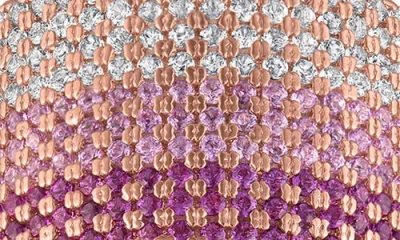 Fzn Lab Created Ruby & Sapphire Band Ring In Pink