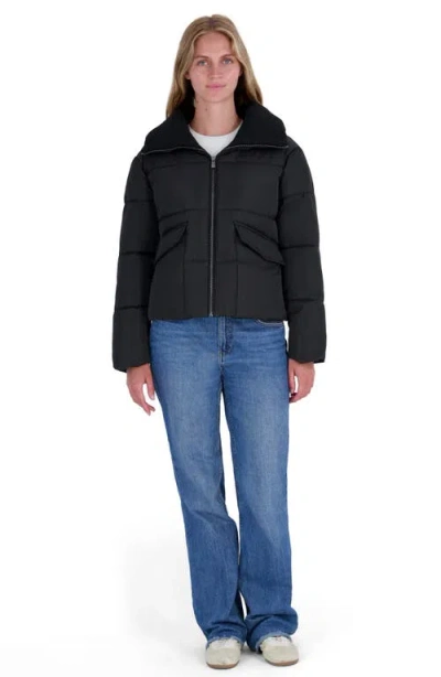 Roxy Iris Puffer Jacket In Black