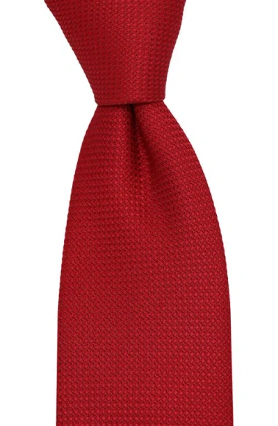 Ben Sherman Solid Textured Tie In Red