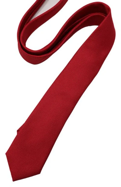 Ben Sherman Solid Textured Tie In Red