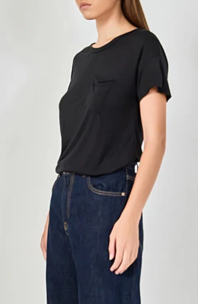 Grey Lab Modal Pocket T-shirt In Black