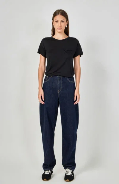 Grey Lab Modal Pocket T-shirt In Black