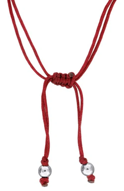 Delmar Ruby Beaded Adjustable Bracelet In Red