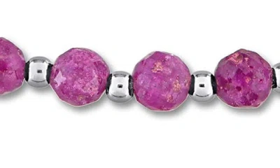Delmar Ruby Beaded Adjustable Bracelet In Red