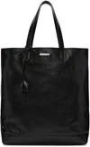 SAINT LAURENT Black Perforated Shopping Tote