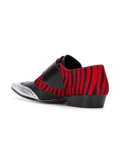 Shop Haider Ackermann Zebra Print Monk Shoes In Black