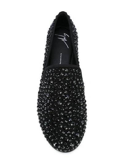 Shop Giuseppe Zanotti David Formal Slippers In Black