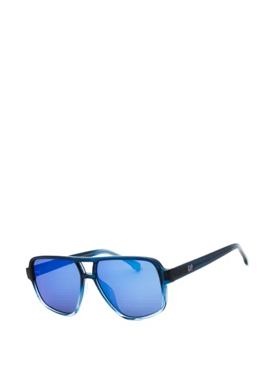Gap Sgp202 Rectangle-frame Sunglasses In Blue