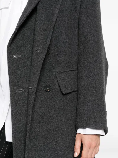 Su Double-breasted Wool Coat In Gray