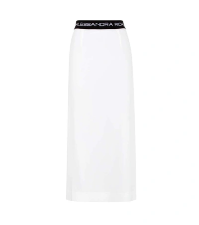 Alessandra Rich Midi Skirt In White