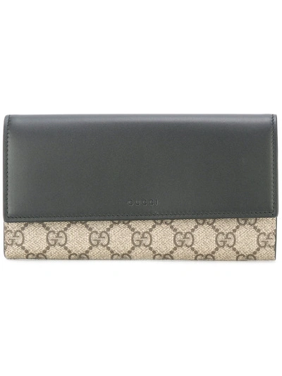 Shop Gucci Logo Print Wallet - Black