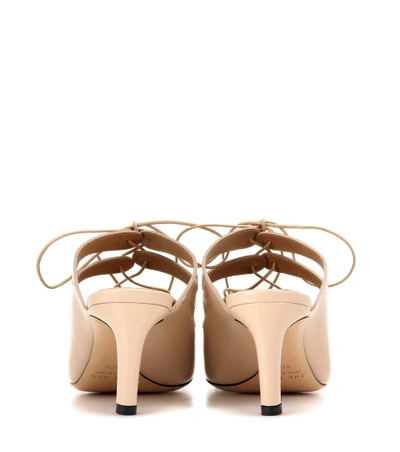 Shop The Row Dixie Leather Mules In Rosetaupe