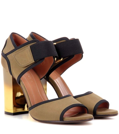 Marni Leather Sandals In Green