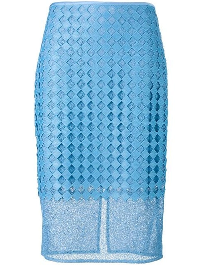 Shop Diane Von Furstenberg Embroidered Pencil Skirt