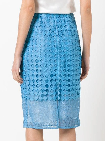 Shop Diane Von Furstenberg Embroidered Pencil Skirt