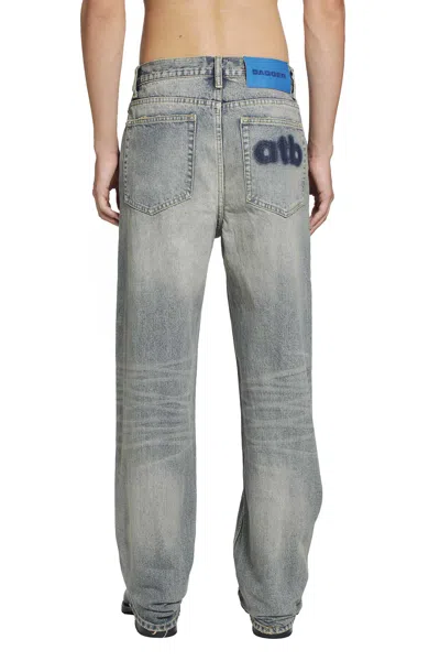 Dagger Distressed Patchwork Jeans In Blue