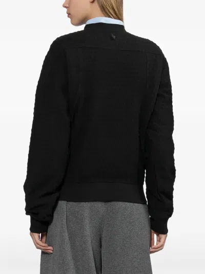 Ader Error 크로셰 패치 텍스처 스웨터 In Black