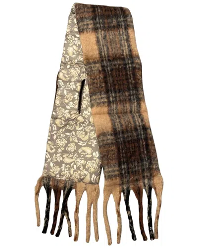 Nicole Miller Reversible Quilted Pull Through Scarf In Multi