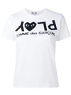 Comme Des Garçons Play Jersey Black Print Tee