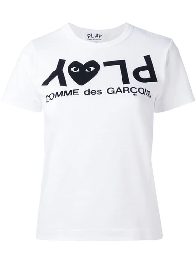 Shop Comme Des Garçons Play Inverted Logo T-shirt