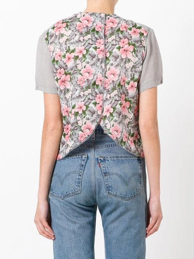 Shop Julien David Floral Back T-shirt