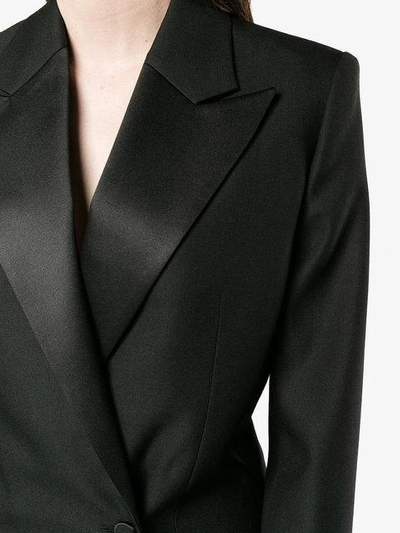 Shop Saint Laurent Tuxedo Playsuit In Black