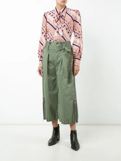 Shop Marc Jacobs Flared Cropped Trousers