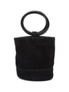 SIMON MILLER Black Suede Bonsai 20 bucket bag,WOOD100%