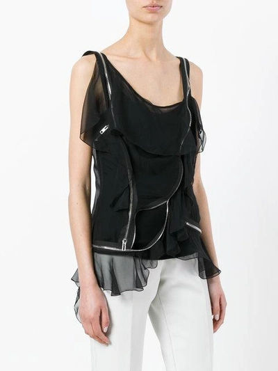 Givenchy One Shoulder Top In Black