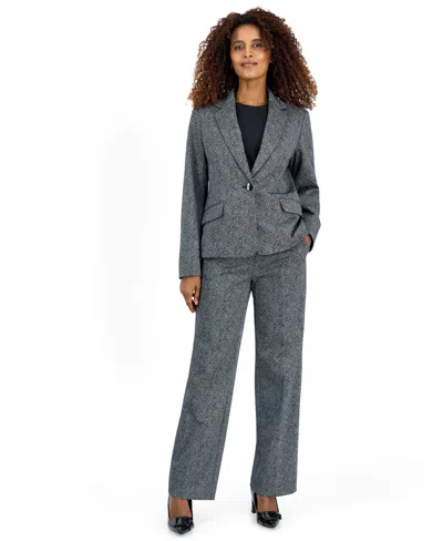 Kasper One-button Blazer In Gray