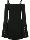 DAVID KOMA metal ball long sleeve dress,DRYCLEANONLY