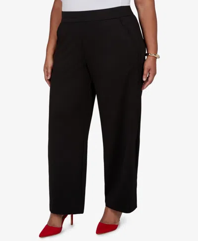 Ruby Rd. Plus Size Wide-leg Scalloped-edge Pull-on Pants In Multi