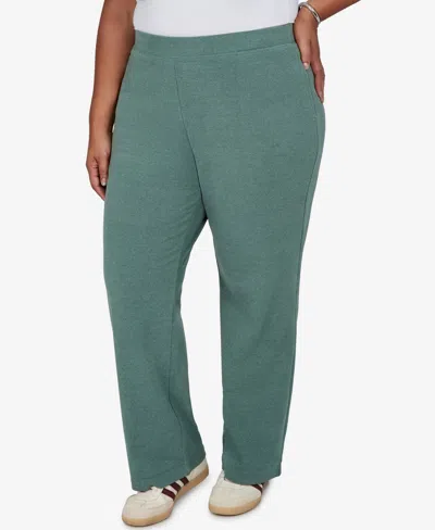 Ruby Rd. Plus Size Pull-on Straight Pants In Green