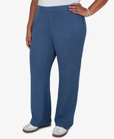 Ruby Rd. Plus Size Pull-on Straight Pants In Blue
