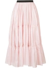 TOME TOME LONG TIERED SKIRT - PINK,TS17506412047159