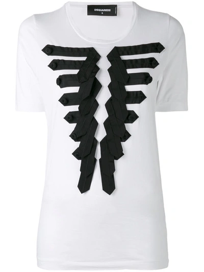 Dsquared2 Round Collar T-shirt In White